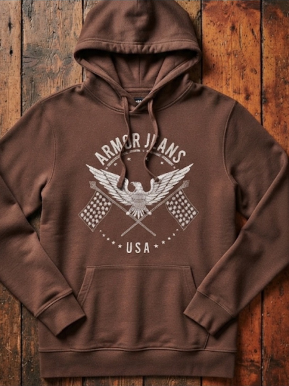 Armor Jeans Hoodie Men’s Size XL Brown